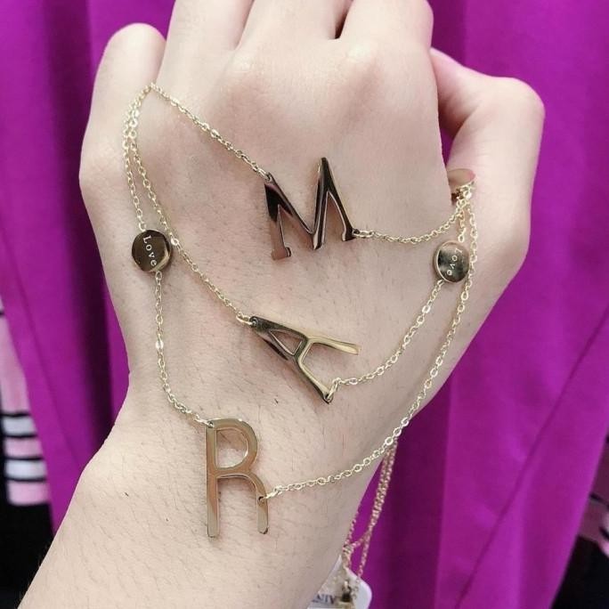 KALUNG HURUF A - Z / KALUNG INISIAL / KALUNG NAMA / KALUNG TITANIUM