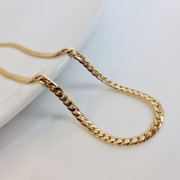 Kalung choker rantai/kalung choker sisik ular titanium anti karat impr