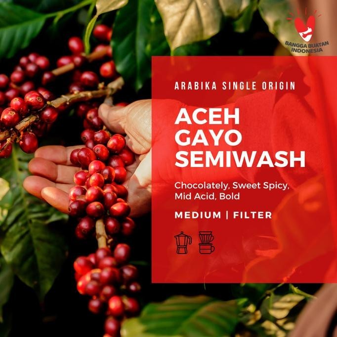 

Arabika Gayo Semi Wash 200 Gr Roast Bean Coffee - Kopi Biji Matang