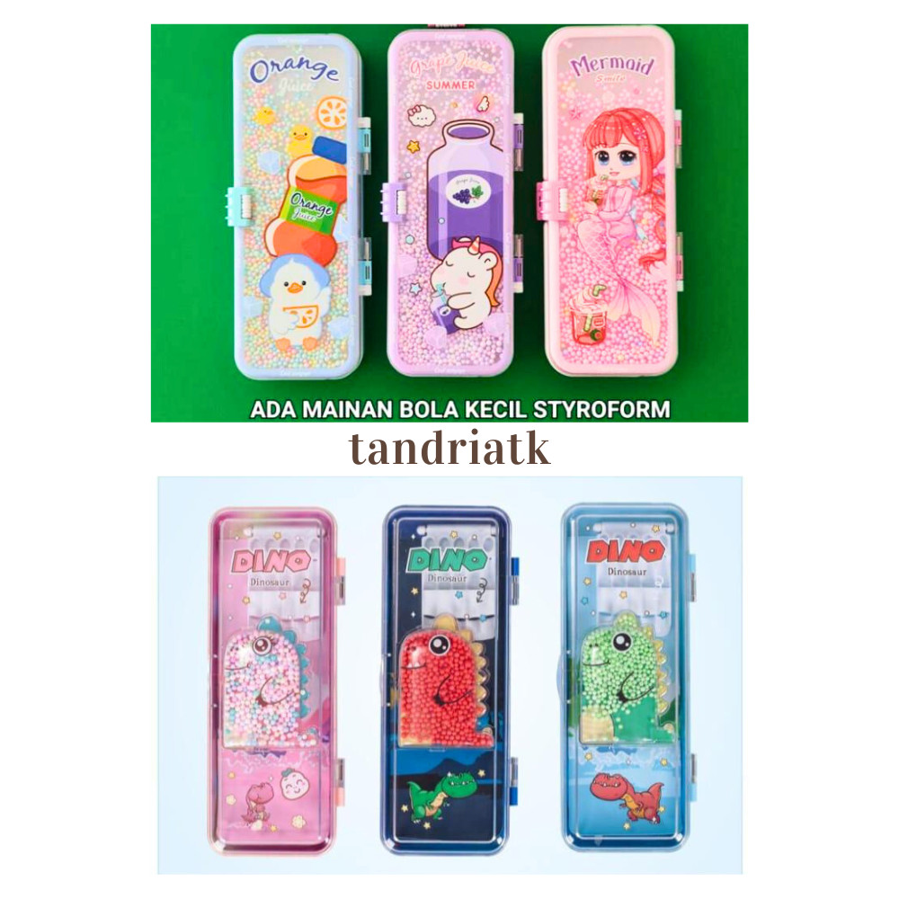 

Tempat Pensil Plastik Mainan Bola Kecil Gabus IMPORT XIAO LING JING DINO 35309 / MERMAID 35286