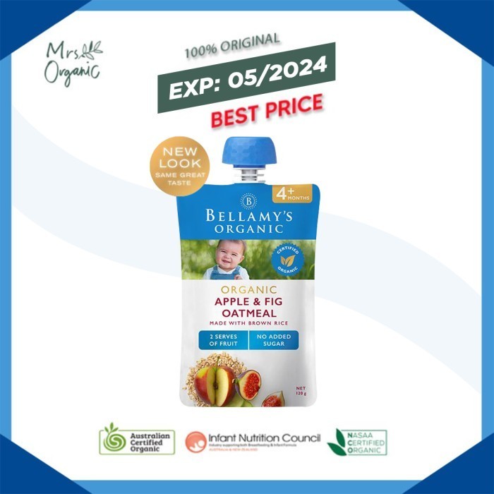 Bellamys Organic Fig Oatmeal 120 Gr - Bubur Bayi Mpasi