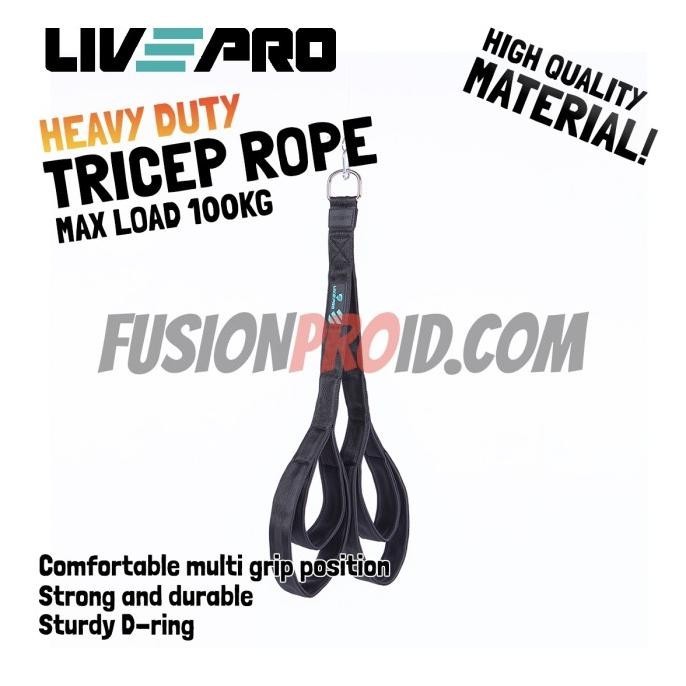Tricep Rope Tali Latihan Triceps Handle Bar Fitnes Fitness Gym Livepro