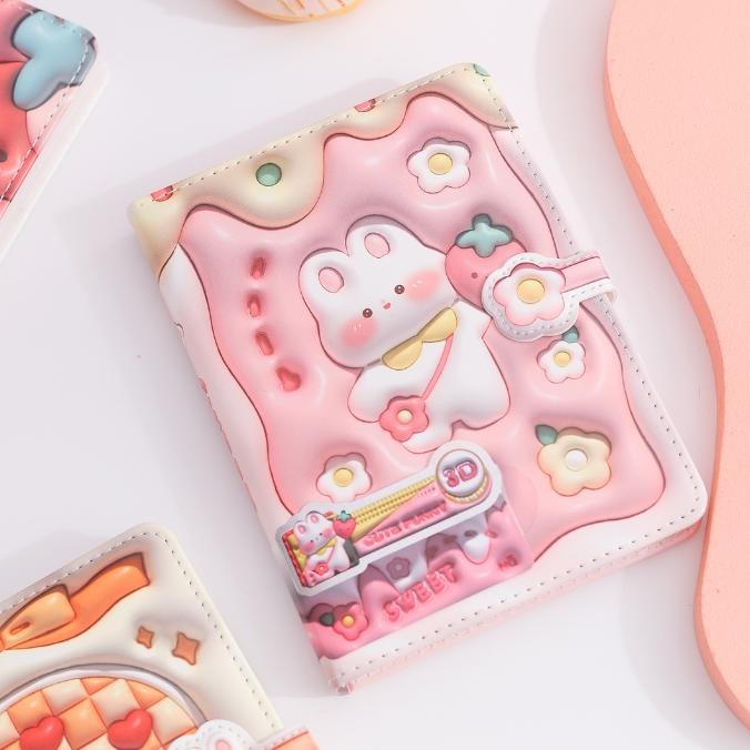 

Bisa Cod Magnetic Notebook 3D Rabbit Buku Diary Pu Leather Buku Catatan Agenda - 6983 Hemat