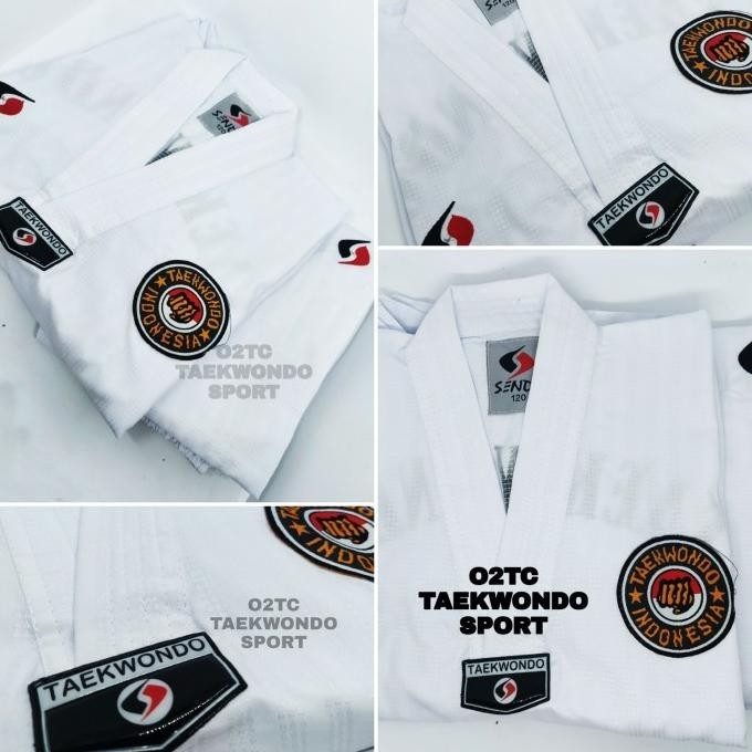 dobok taekwondo sendy champion kerah putih pemula
