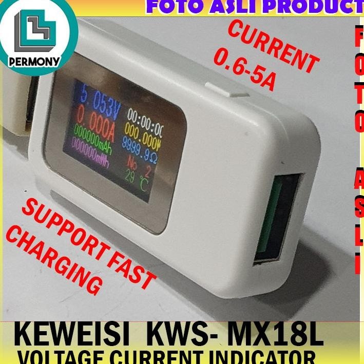 DFG Keweisi Color usb tester charger volt amper monitor support fast charging TERLARIS