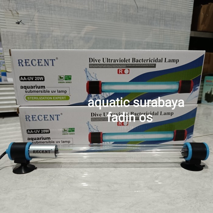 Lampu Uv Sterilisasi Algae Celup Kolam Aquarium 20 Watt