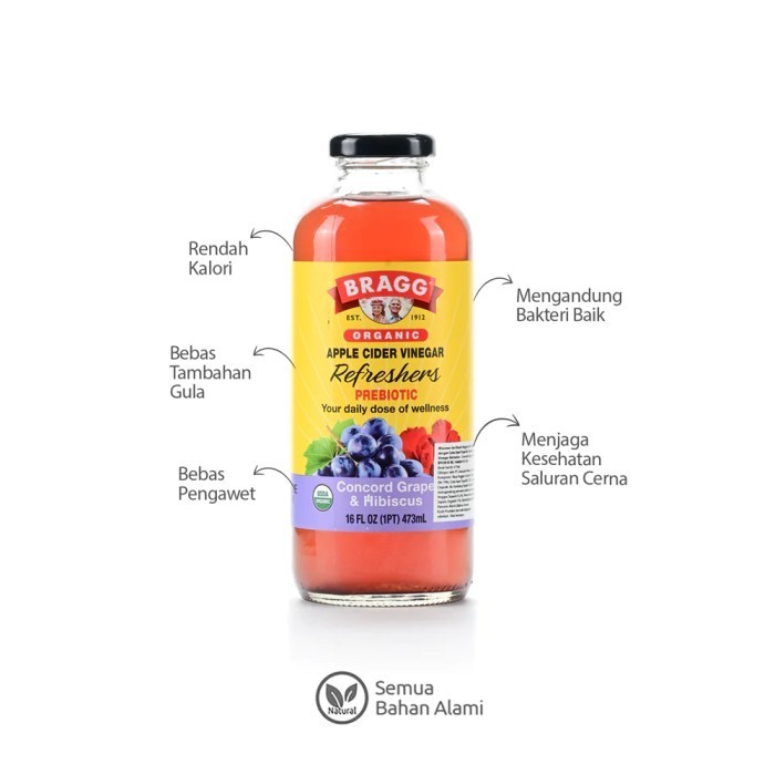 

Bragg Cider Vinegar Cuka Apel Organik With The Mother