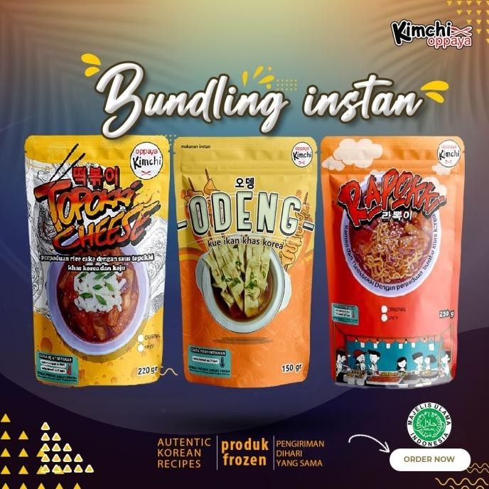 

Bundling Hemat Instant Korea Topokki Cheese/Odeng /Rapokki Isi 3 Pcs