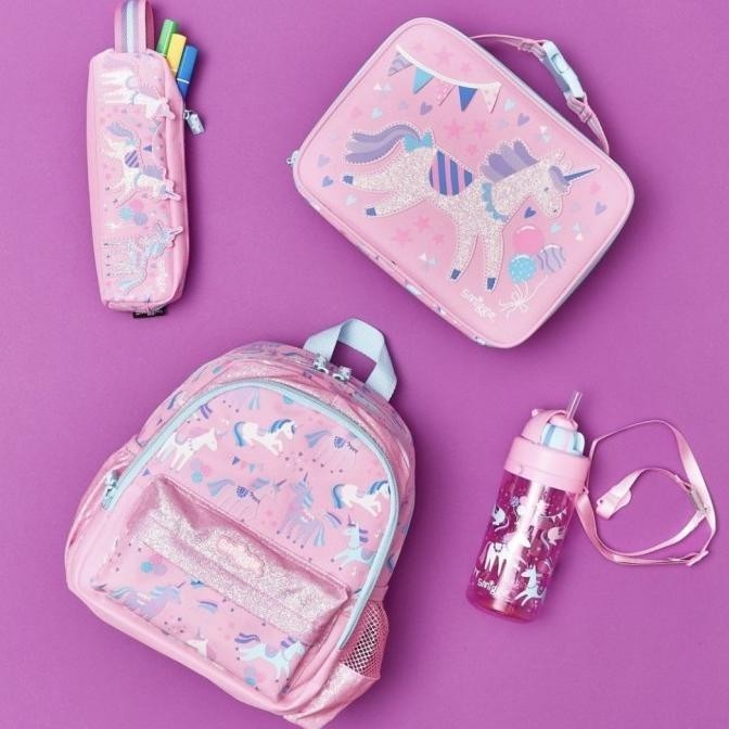 Smiggle Backpack Lunch Box Bottle Drink Unicorn Teeny Gold Original