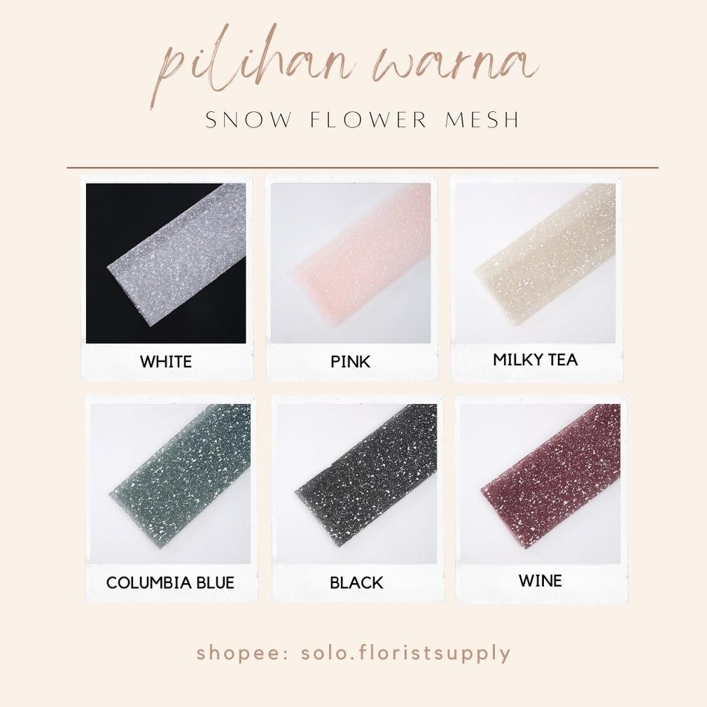 [Sw] Snow Tile Lembaran Kain Tile Salju Per Potongan Kain Pembungkus Buket Bunga Flower Wrapping Til