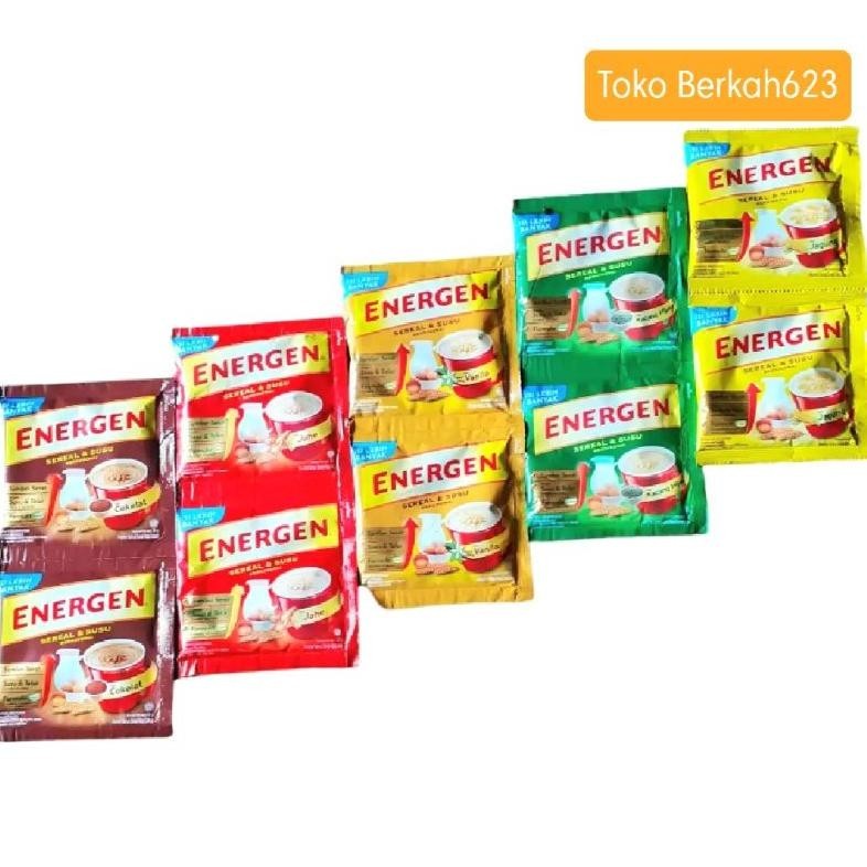 

New Produk Energen Sereal 29Gr [ Satuan ] Coklat / Vanila / Jagung / Kacang Hijau / Jahe .