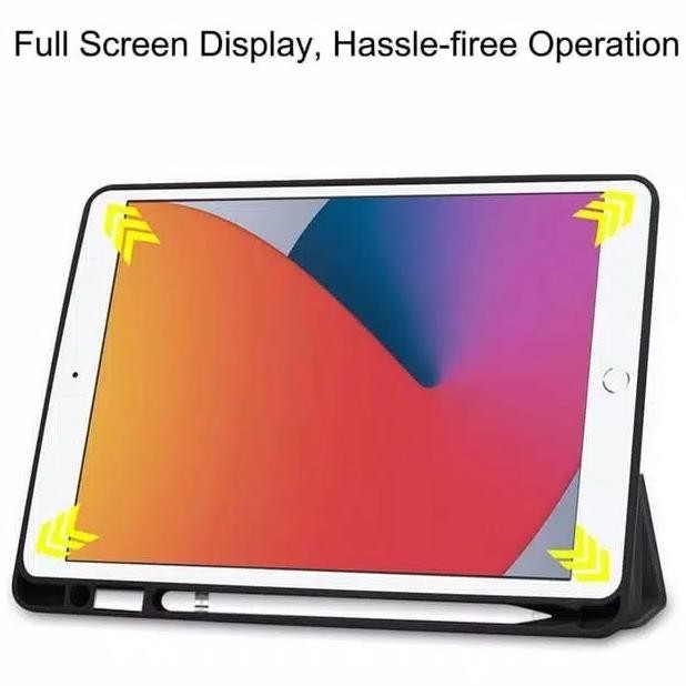 Smart cover apple pencil stylus holder ipad 8 10.2 inch case 2020