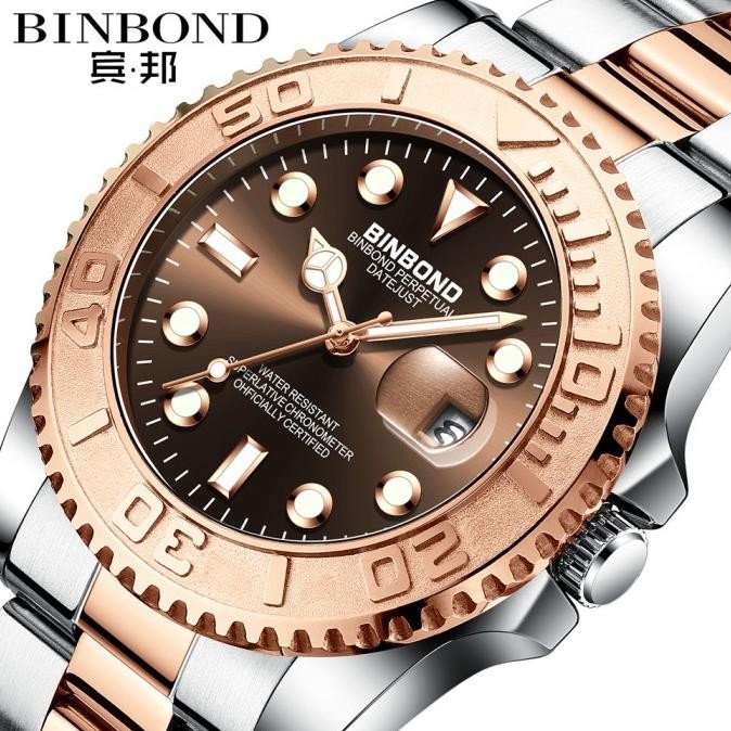 JAM TANGAN PRIA ORIGINAL BINBOND SILVER WATHERO JAM081S3 STAINLESS