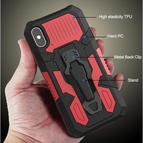 HARDCASE i-CRYSTAL OPPO RENO 4F RENO 6 CASING CASE CLIP BELT