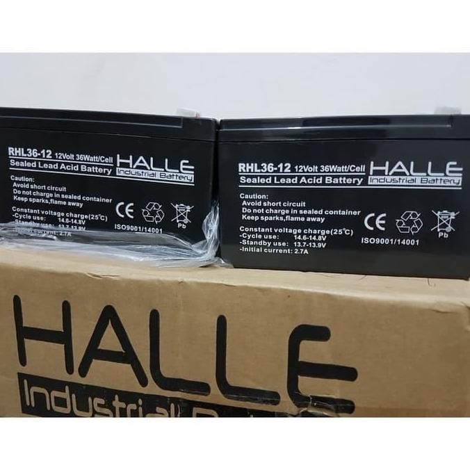 Baterai Halle VRLA 12V 36watt / Aki Halle 12v 36watt cel/ Aki surabaya