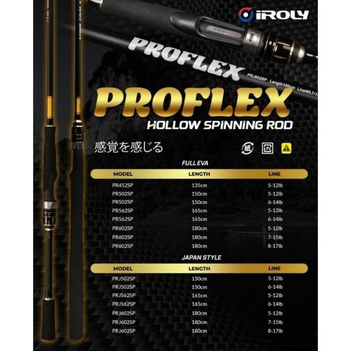 JORAN SPINNING IROLY PROFLEX HOLLOW 150 6-14lbs + FREE PACKING