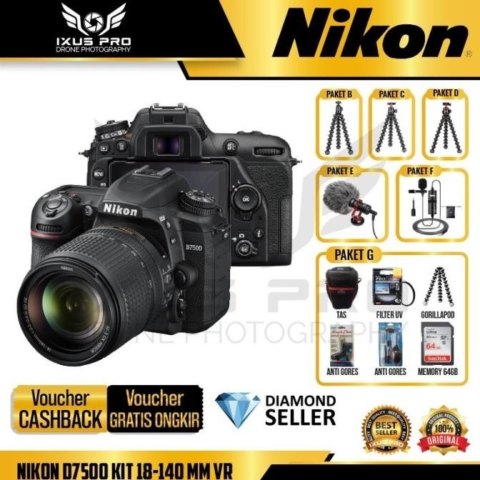 Nikon D7500 KIT 18-140 MM VR KIT KAMERA NIKON 7500 DSLR