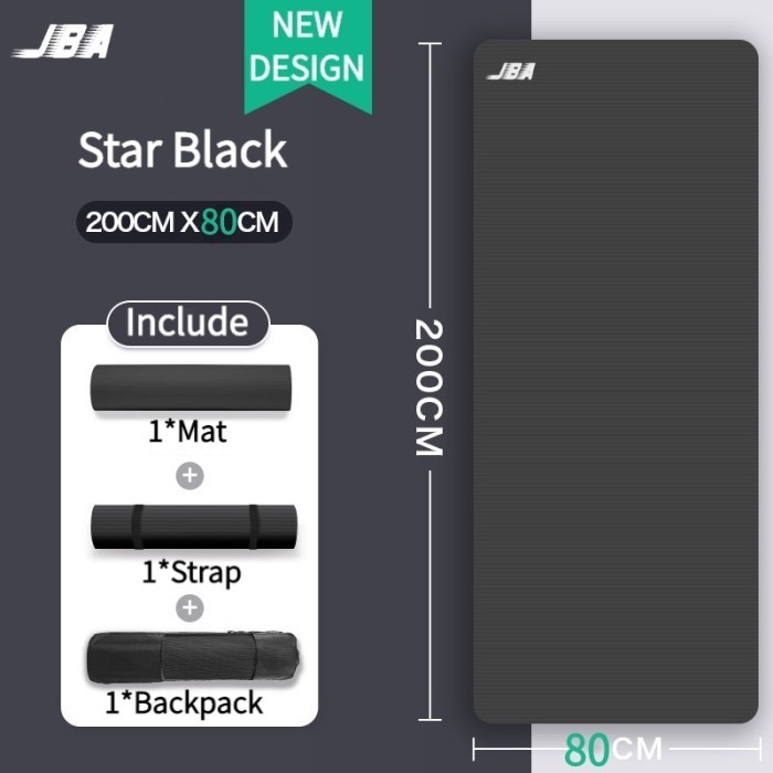 Mai New Jba Yoga Mat Untuk Man 20Mm Tebal Ukuran Besar 90Cm*200Cm Dengan N