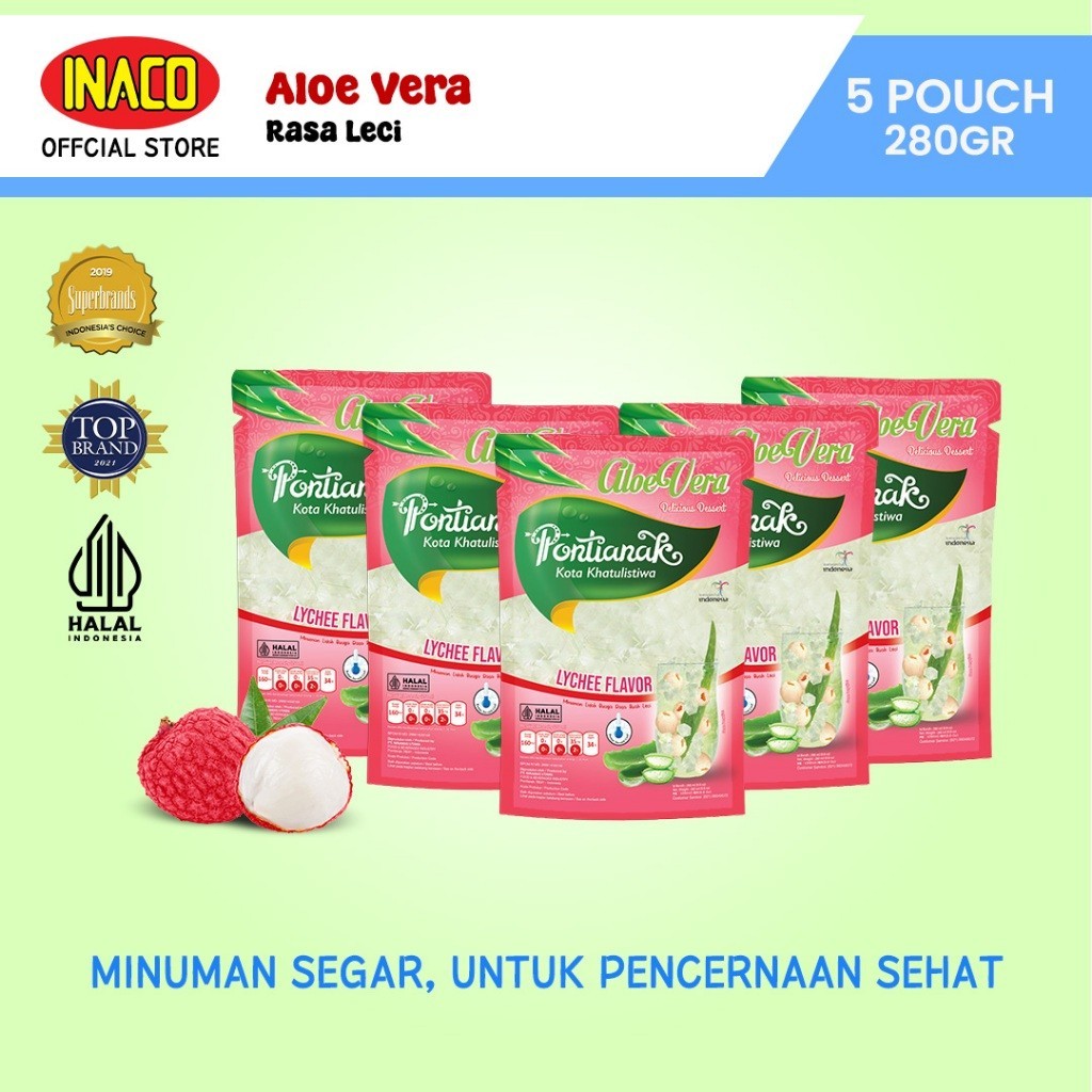 

INACO Aloe Vera Lychee Pouch 280gr - 5pcs