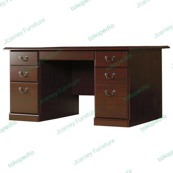 meja kantor minimalis kayu jati