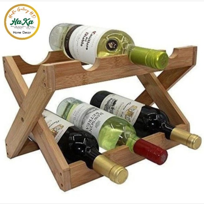 Rak Wine Kayu/ Rak Sirup/ Rak Botol Minuman