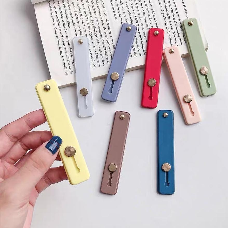 [Cod] Stand Holder Hp Strap Silikon Universal Untuk Iphone Android Semua Tipe Hp Strap Bracket Silic