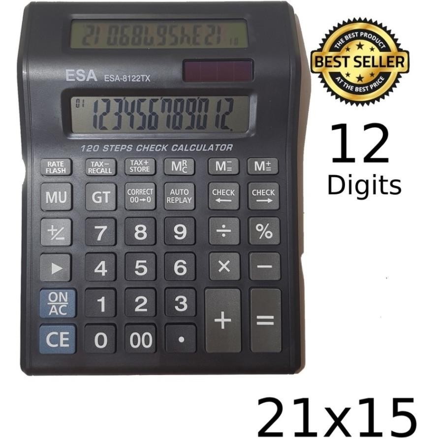 

BISA COD Kalkulator Digital LED 2 Layar 12 Digit ESA - Kalkulator Check ad-56