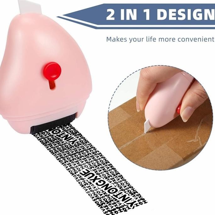 

CUTTER 2in1 Roller Stamp Stempel Penghapus Alamat Identity Protection