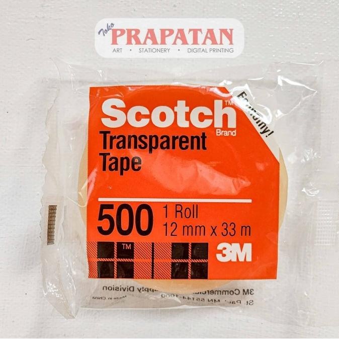 

Scotch Transparent Tape 500 12mm x 3m / Isolasi Bening / Selotip