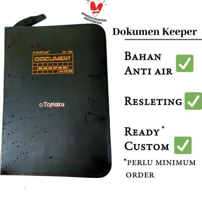 

masih promoo map ijazah dokumen keeper isi 40 resleting anti air kulit document