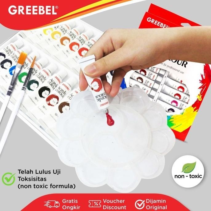 

Greebel Cat Akrilik Acrylic 10 Ml 24 Warna Untuk Anak Art Melukis Fany Mall