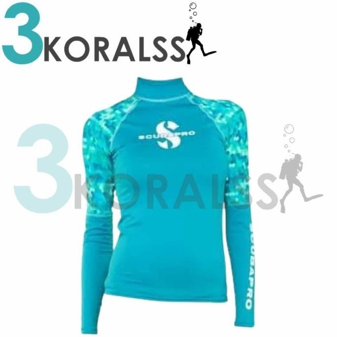 Scubapro Rash Guard Woman 50UPF - Purple/Black,White,Turquoise,Pink