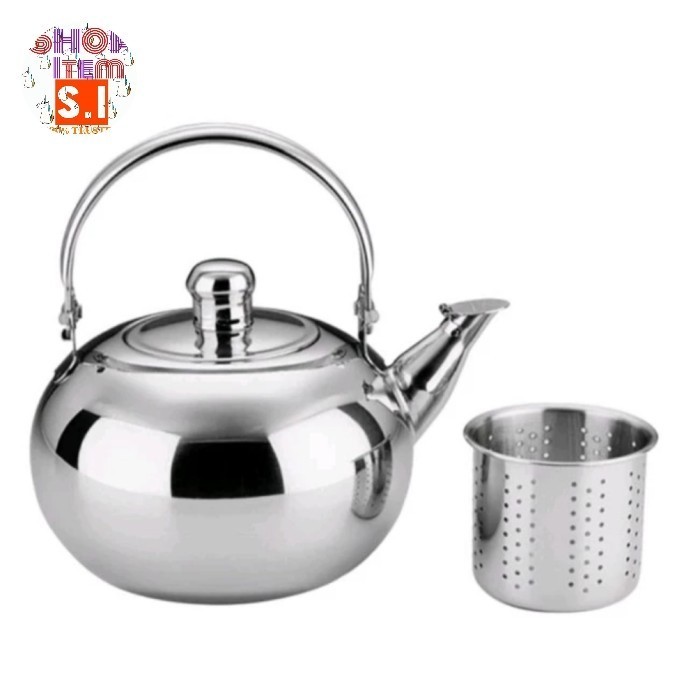 HEMAT Teko Kecil Stainless 14cm Teko Ceret Mini Stainless 14cm Saringan Teh