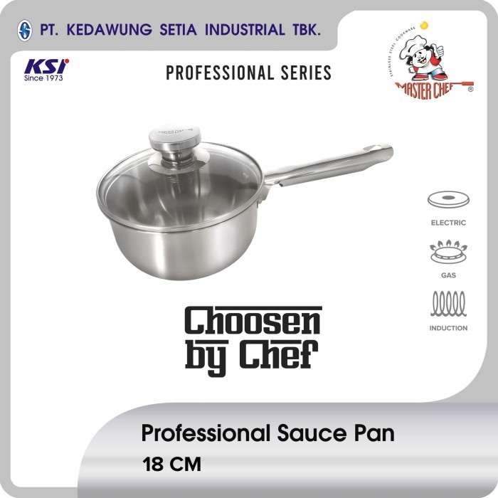 TERPERCAYA Master Chef Professional Panci Stainless Sauce Pan 18 cm