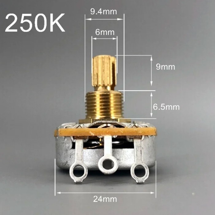 Ami Potensio Gitar & Bass Cts 500K & Cts 250K Vintage Taper Original