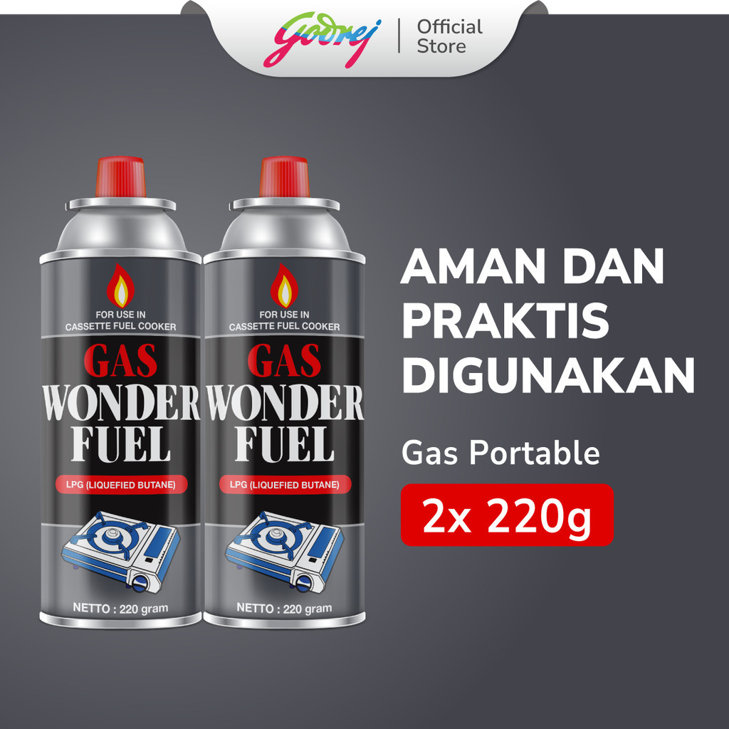 Wonderfuel Gas Kaleng Kompor Portable 220gr x 2