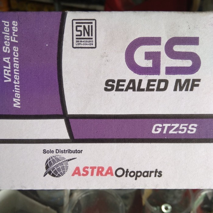 Aki Kering Gs Astra Gtz5S, Aki Motor Asli Gs Astra