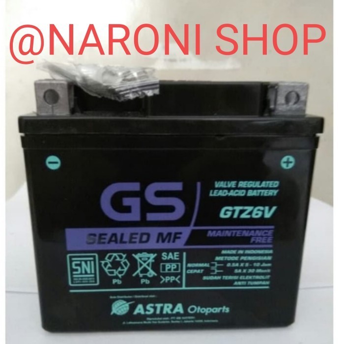 Aki Motor Suzuki Gsx R 150 Gtz6V Gs Astra Accu Kering Mf