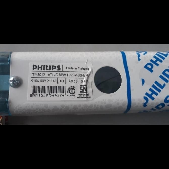 Philips Kap Lampu TL 1 x 36 Watt Simbat TMS 012 Putih