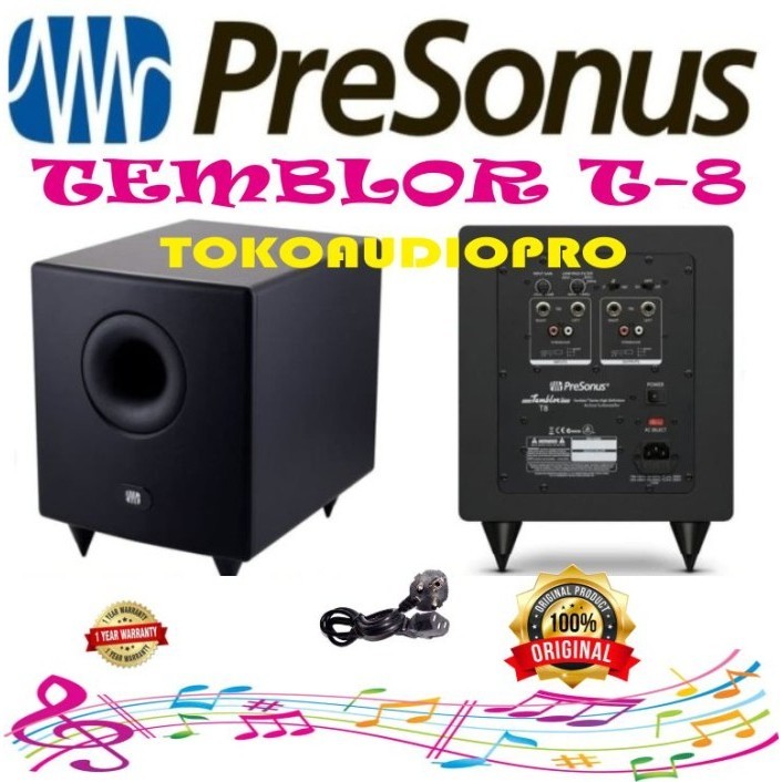 

presonus temblor t8 / t-8 / t 8 subwoofer studio