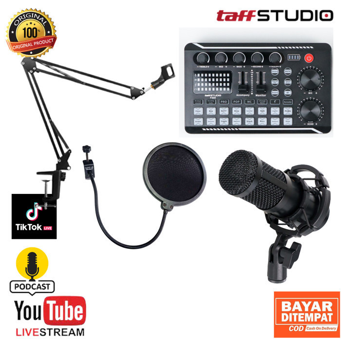 

Paket Lengkap Soundd F998 Crust Pro Mic Bm 800 Taffstudio