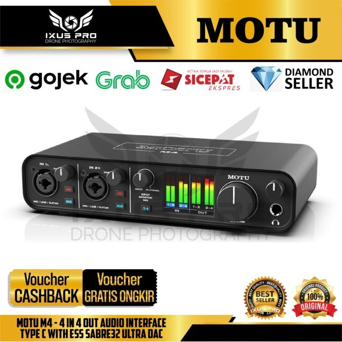 

MOTU M4 - 4 in 4 out Audio Interface Type C with ESS Sabre32 Ultra DAC