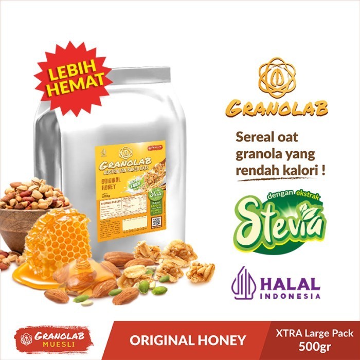 

Terlaris Granola 500 gr Original Honey - Granolab Muesli SALE