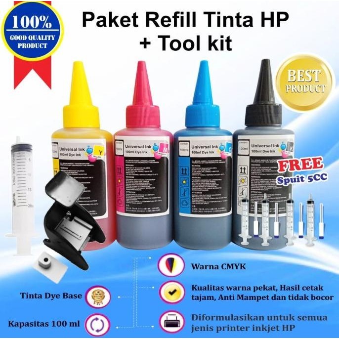 Paket Refill Tinta Printer HP 680 678 682 802 803 703 704 46 60 61 LM99