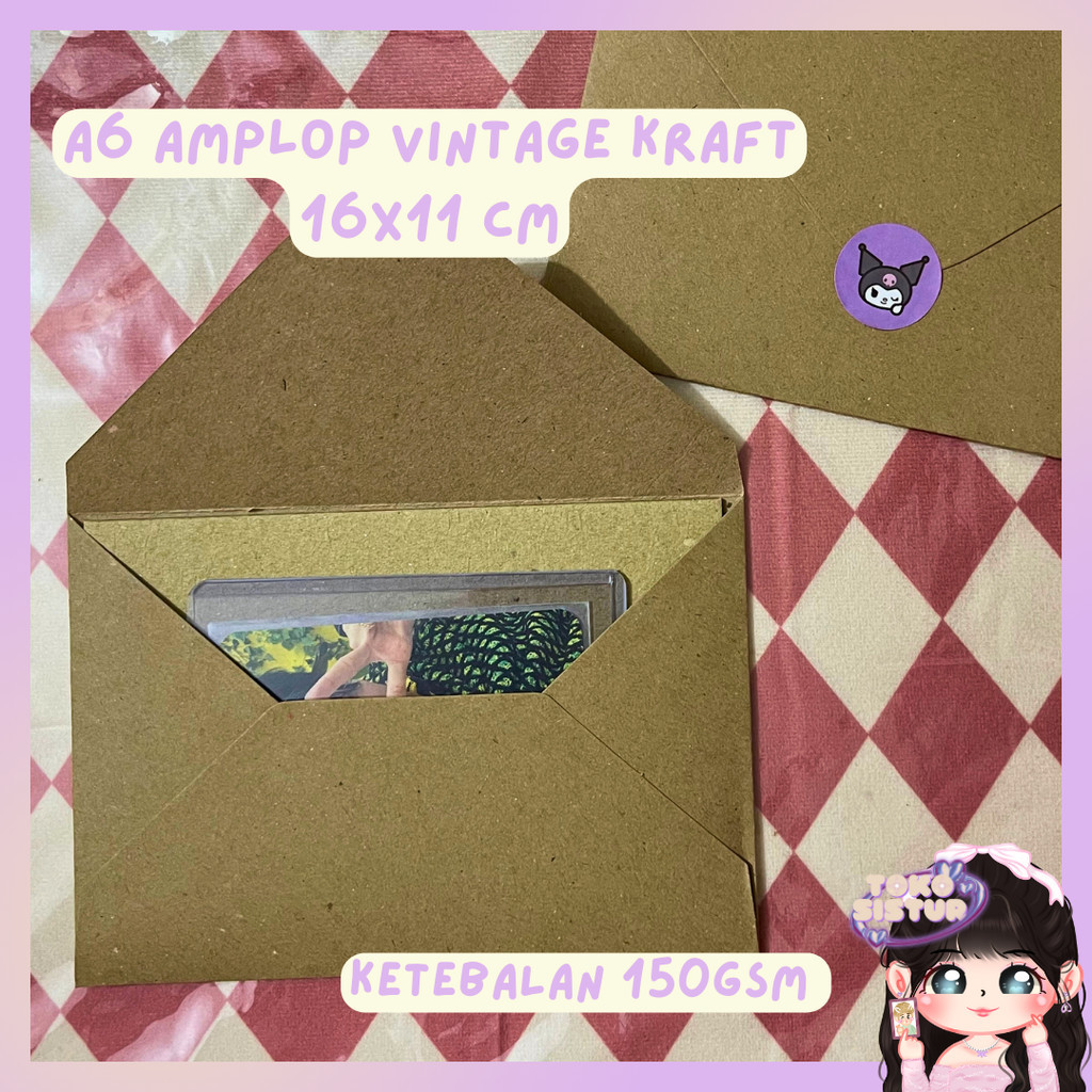 

[TS] (10PCS) AMPLOP KRAFT A6 (UK 16CM X 11CM)