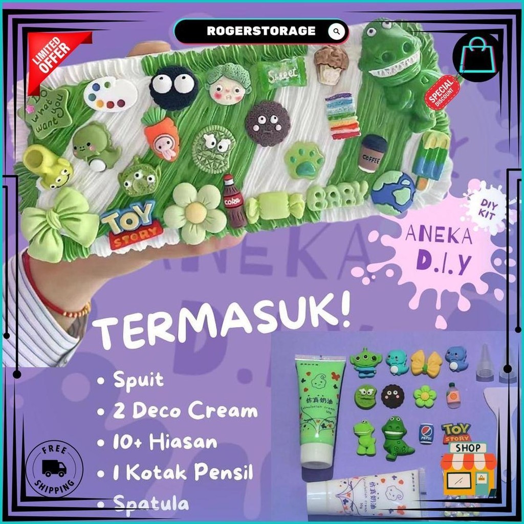 

Kit Kotak Pensil Diy / Diy Deco Cream Kit / Diy Pencilcase / Diy Kotak Pensil / Cream Glue Set / Tempat Pensil Menghias / Diy Kit Kotak Pensil / Deco Cream Clay Pencil Box Cod