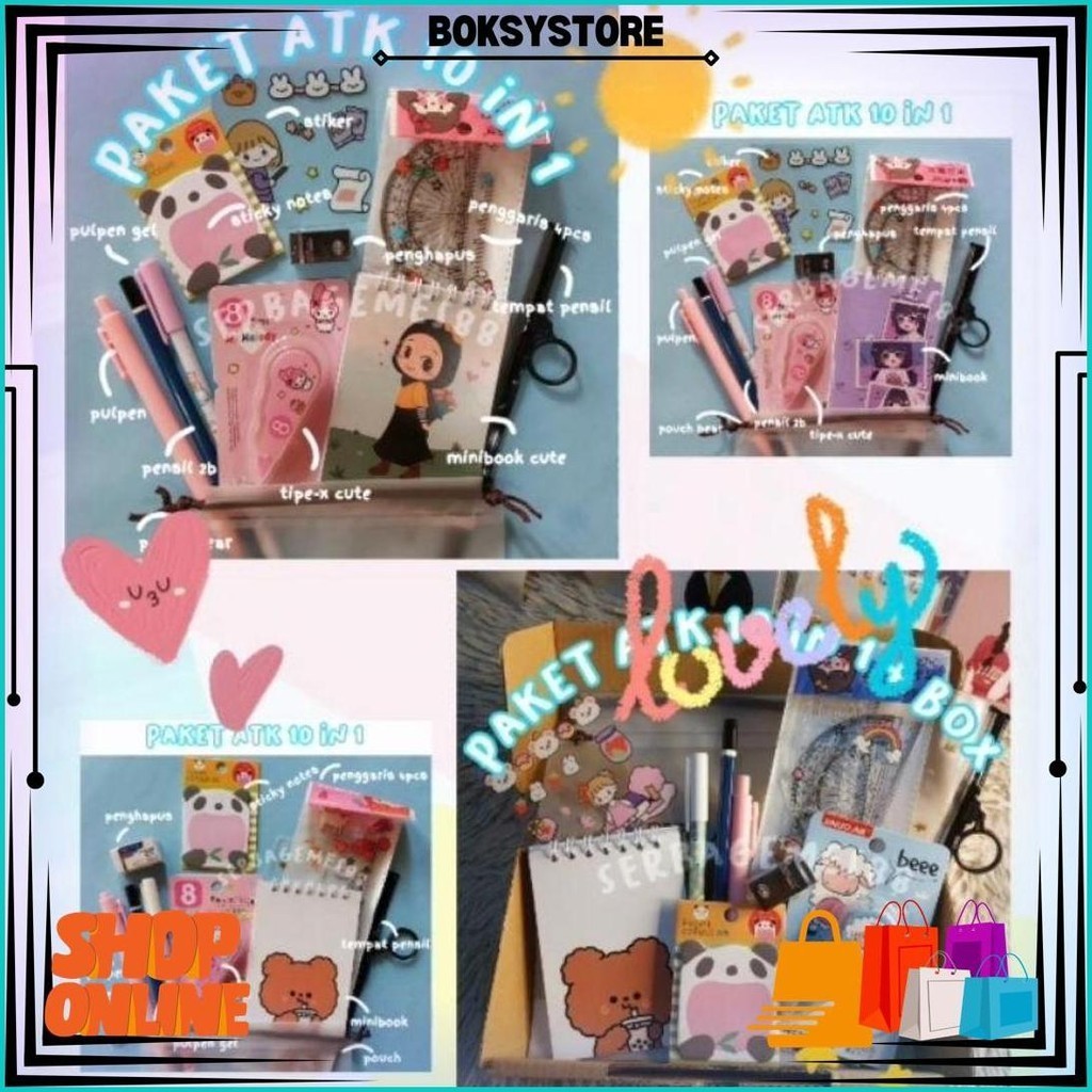

Serbagemes88 - Set Alat Tulis 10 In 1 Lengkap / Stationery Untuk Hadiah / Hampers Kado Gift / Paket Alat Tulis / Alat Tulis Paket / Sekolah / Stationery Set Aesthetic Cod