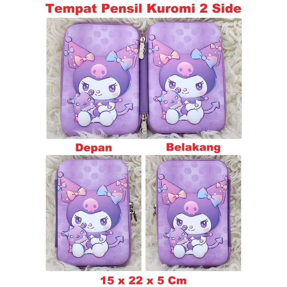

Tempat Pensil Anak 2 Side Kuromi Hk Sanrio Melody Hero / Hardcase Boxe