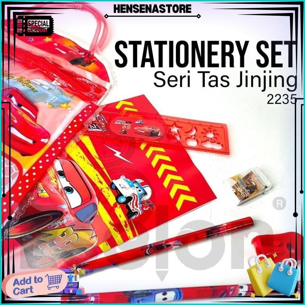 

Stationery Set Tas 2235 /7In1 Alat Tulis Set Tas / Paket Alat Tulis / Stationery Set Tas Sale