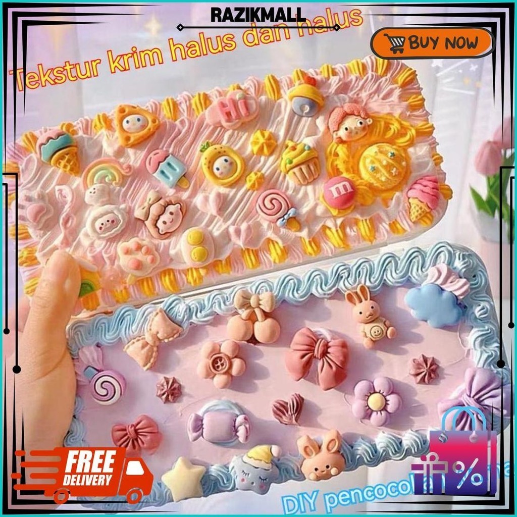 

Local Delivery Diy Clay Cream Pencil Case / Deco Cream Clay Kotak /Stationery Pake Handmade Diy Kotak Alat Tulis Kreatif Lem Krim / Tempat Pensil Menghias / Kotak Pensil Buatan Sendiri / Prakarya Anak Sale